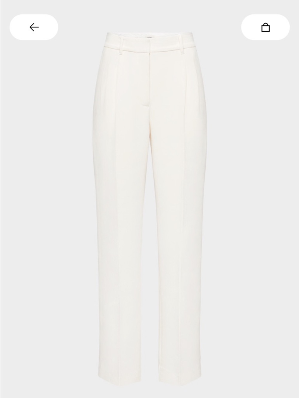 Aritzia High-Rise Wide-Leg Trousers — White. The effortless Pant